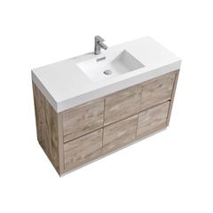 Bliss 48" Nature Wood Free Standing Modern Bathroom Vanity