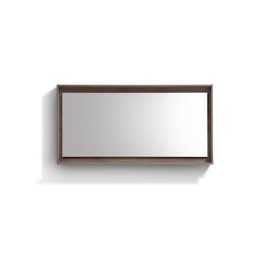 Kube 60" Framed Mirror With Shelve - Butternut  Finish