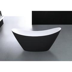 Kube Luna 68" Free Standing Bathtub-BLACK