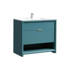 NUDO 40″ Modern bathroom Vanity in Teal Green Finish
