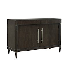 Asher Park 2 Door Server with Storage Drawer, Piano Brown Finish