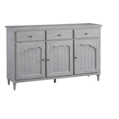 3-Door Credenza with Storage Drawers