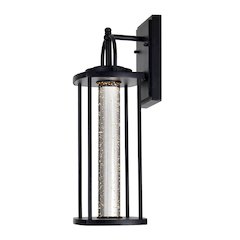 Greenwood LED Outdoor Black Wall Lantern