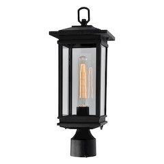 Oakwood 1 Light Outdoor Black Lantern Head