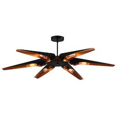 Amar 6 Light Chandelier With Matte Black Finish