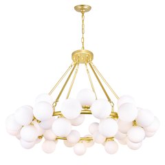 Arya 45 Light Chandelier With Satin Gold Finish