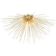 Savannah 8 Light Flush Mount With Gold Leaf Finish