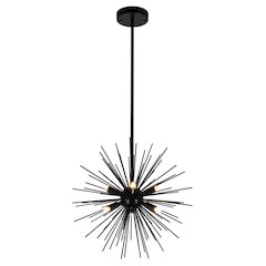 Savannah 6 Light Chandelier With Black Finish