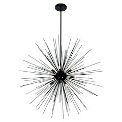 Savannah 9 Light Chandelier With Black Finish