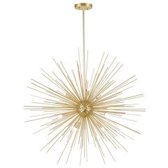 Savannah 9 Light Chandelier With Gold Leaf Finish