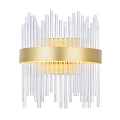 Genevieve LED Wall Sconce With Medallion Gold Finish