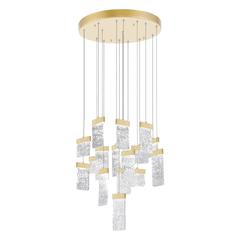 Carolina LED Chandelier With Gold Leaf Finish
