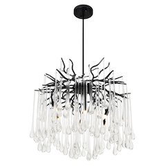 Anita 6 Light Chandelier With Black Finish