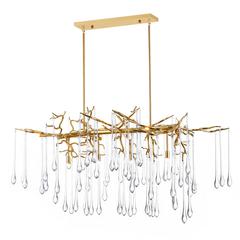 Anita 10 Light Chandelier With Gold Leaf Finish
