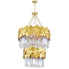 Panache 10 Light Down Chandelier With Medallion Gold Finish
