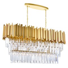 Deco 9 Light Pool Table Light With Medallion Gold Finish