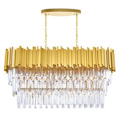 Deco 9 Light Pool Table Light With Medallion Gold Finish