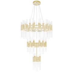 Orgue 123 Light Chandelier With Satin Gold Finish