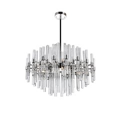 Miroir 10 Light Chandelier With Polished Nickel Finish