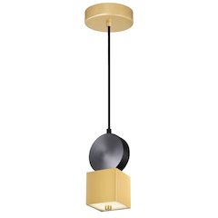 Saleen LED Mini Pendant With Sun Gold & Black Finish