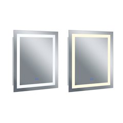 Abril Square 36x36in Matte White Integrated LED Mirror