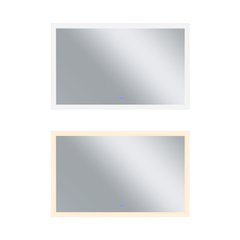 Abigail Rectangular 58x36in Matte White Integrated LED Mirror