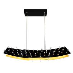 Gondola LED Chandelier With Black Finish