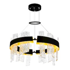Guadiana 24 in LED Black Chandelier