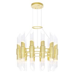 Croissant 24 Light Chandelier With Satin Gold Finish