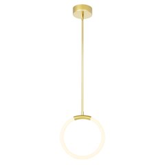 Hoops 1 Light LED Pendant With Satin Gold Finish