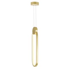 Pulley 4 in LED Satin Gold Mini Pendant