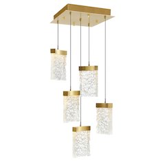 Lava Integrated LED Brass Mini Pendant