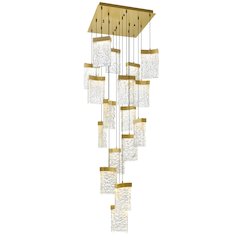 Lava Integrated LED Brass Chandelier