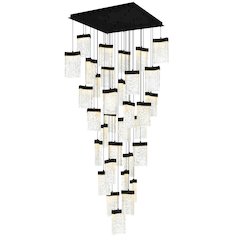 Lava Integrated LED Black Chandelier