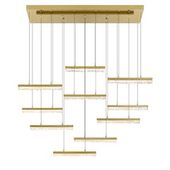 Stagger Integrated LED Brass Chandelier