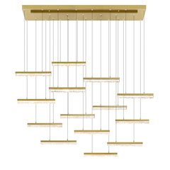 Stagger Integrated LED Brass Chandelier