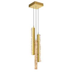 Stagger Integrated LED Brass Mini Pendant
