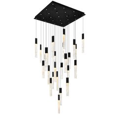 Greta Integrated LED Black Chandelier