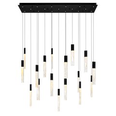 Greta Integrated LED Black Chandelier