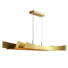 Integrated LED Brass Island/Pool Table Light