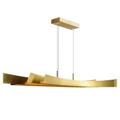Integrated LED Brass Island/Pool Table Light