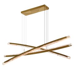 Saber Integrated LED Brass Chandelier