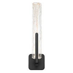 Curva Integrated LED 19in Sand Black Indoor-Outdoor Wall Light