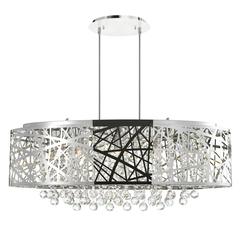 Eternity 8 Light Drum Shade Chandelier With Chrome Finish