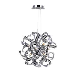 Swivel 12 Light Chandelier With Chrome Finish