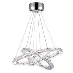 Ring LED Chandelier With Chrome Finish
