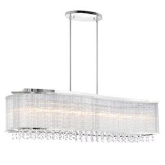 Elsa 6 Light Drum Shade Chandelier With Chrome Finish