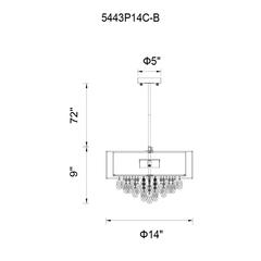 Dash 3 Light Drum Shade Chandelier With Chrome Finish