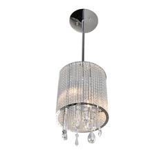 Benson 2 Light Drum Shade Mini Pendant With Chrome Finish