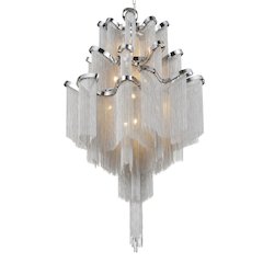 Daisy 17 Light Down Chandelier With Chrome Finish